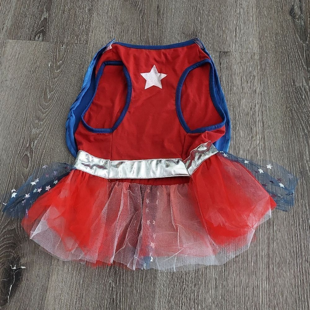Bootique Superhero Girl Super Dog Costume Size Large - Picture 2 of 5